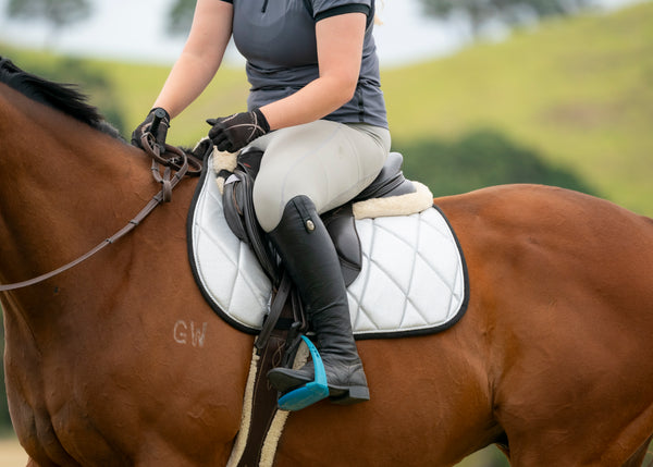 Silver Glitter Saddle Pads - Jump, GP, and Dressage cuts