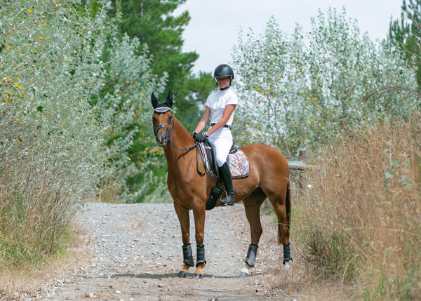 LE Autumn Leaves - Black Dressage Pad