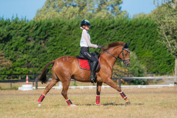 Ruby Red Glitter Dressage Saddle Pad