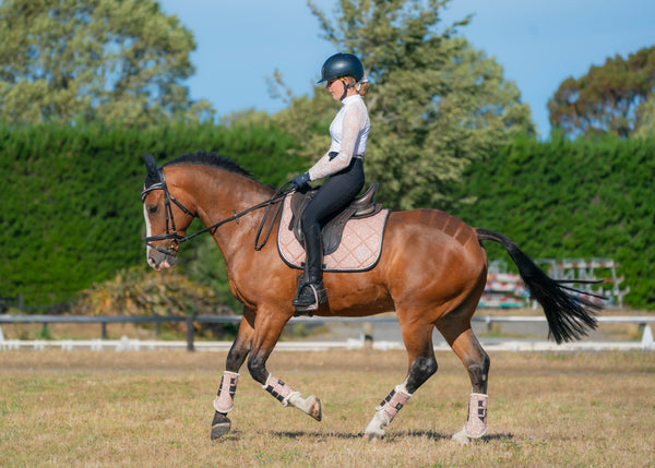 Rose Gold Glitter Dressage Pad