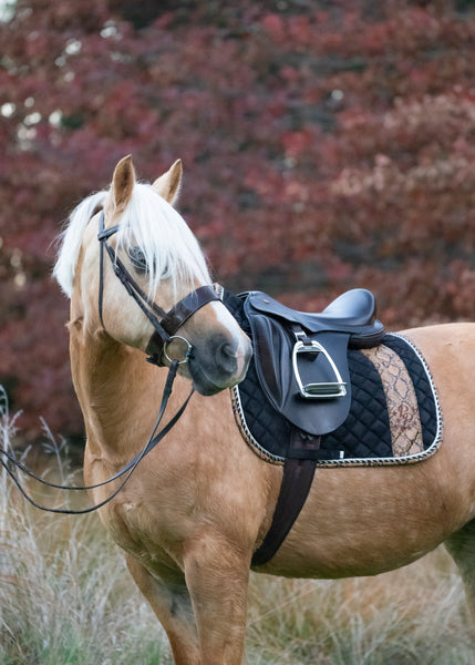 Brown Snakeskin Suede Dressage Pad