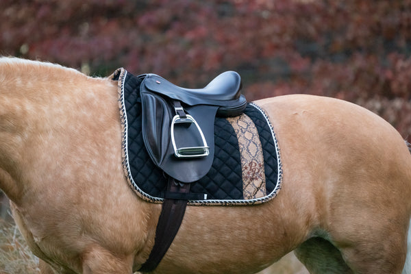 Brown Snakeskin Suede Dressage Pad