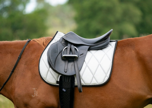 Silver Glitter Saddle Pads - Jump, GP, and Dressage cuts