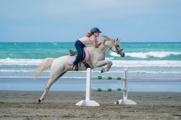 Pink/Grey Saddle Pads - Jump, GP, and Dressage cuts