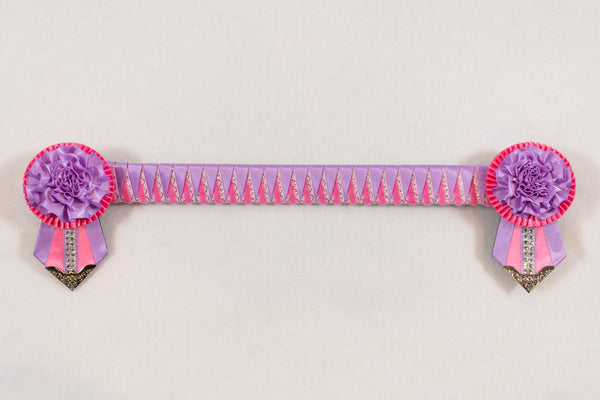 Lavender and Pink 13" Show Browband