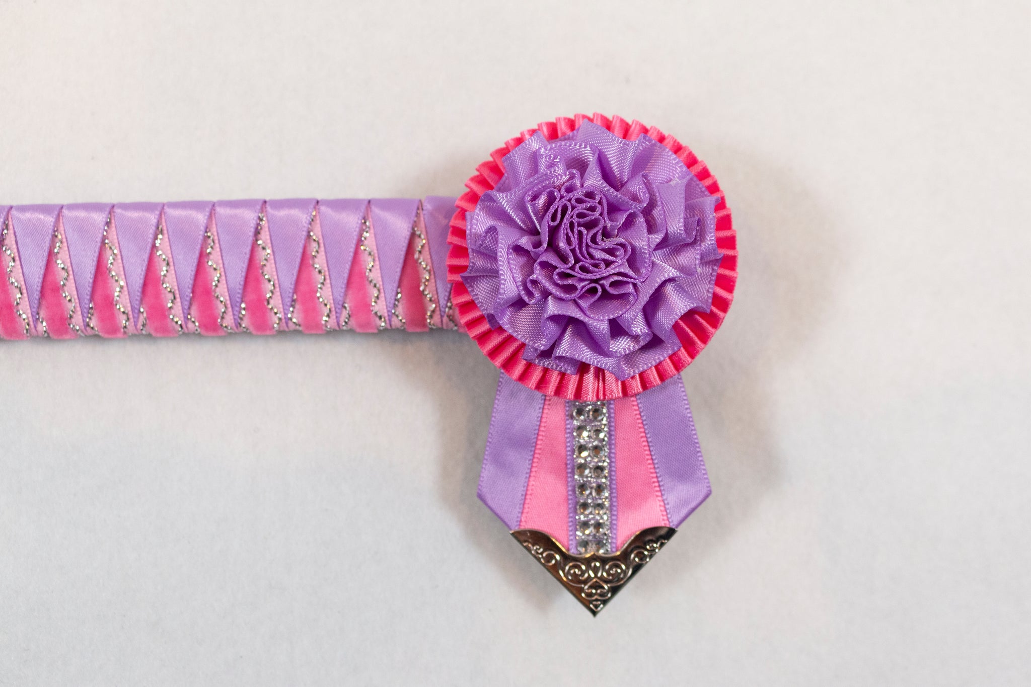 Lavender and Pink 13" Show Browband