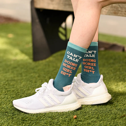 "Can't Talk, Doing Horse Girl Sh*t" Socks