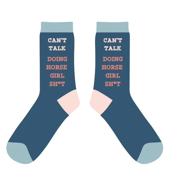 "Can't Talk, Doing Horse Girl Sh*t" Socks