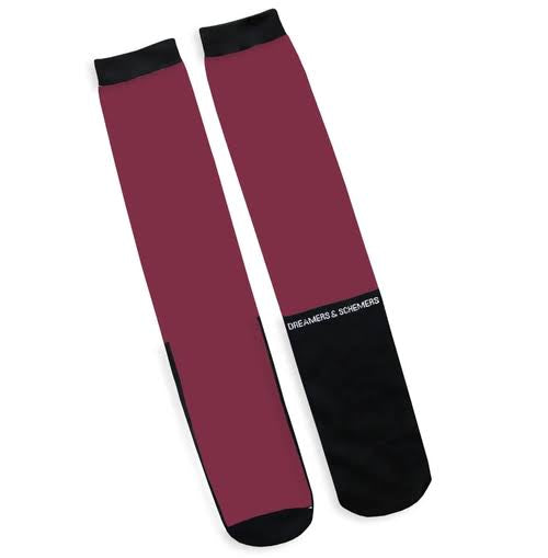 Burgundy - Dreamers and Schemers Socks