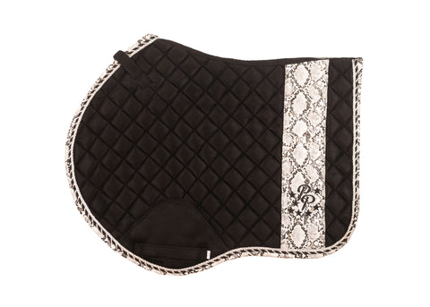 Black Snakeskin Suede Jump Pad