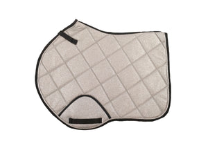 Silver Glitter Saddle Pads - Jump, GP, and Dressage cuts