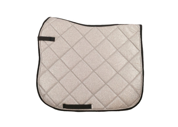 Silver Glitter Saddle Pads - Jump, GP, and Dressage cuts