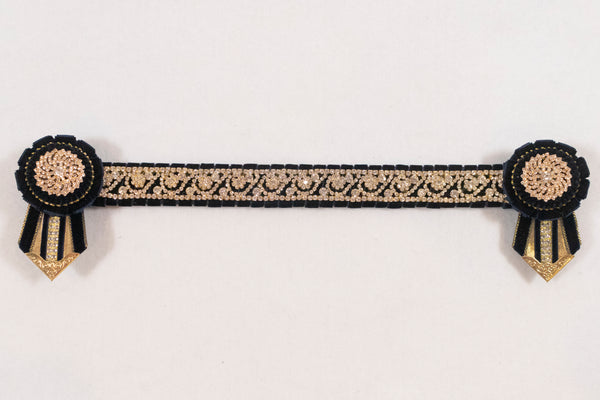 Black and Gold 13.5" Show Browband