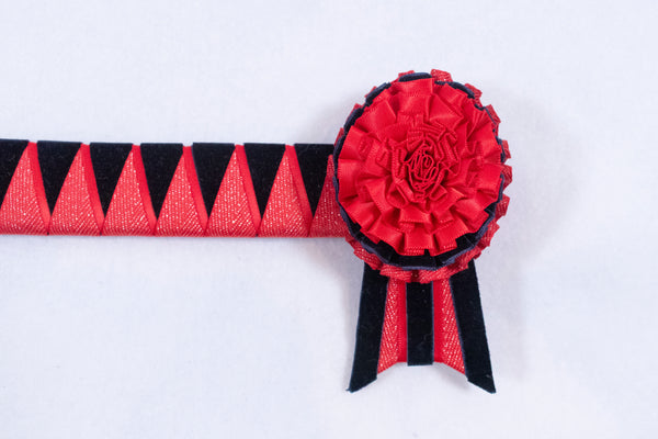 Red and Dark Navy 15" Show Browband