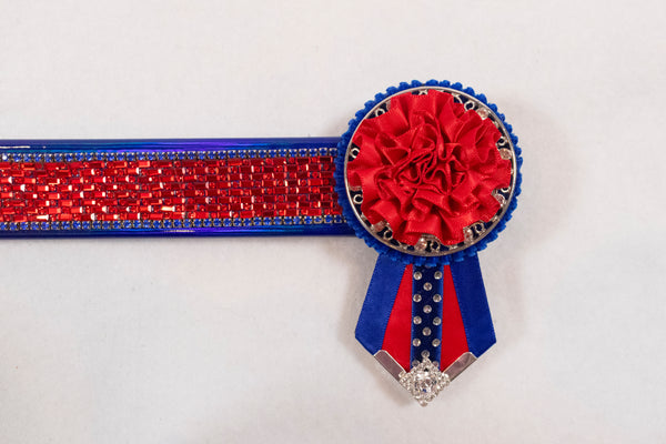 Royal Blue and Red 14.5" Show Browband