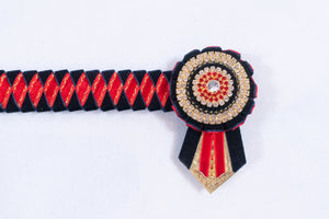 Gold, Dark Navy, and Red 14.5" Show Browband