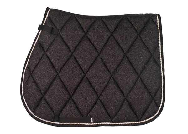 Black Glitter GP Saddle Pad