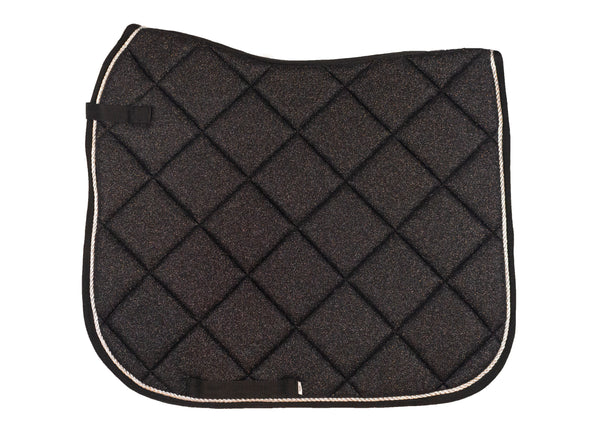 Black Glitter Dressage Saddle Pad