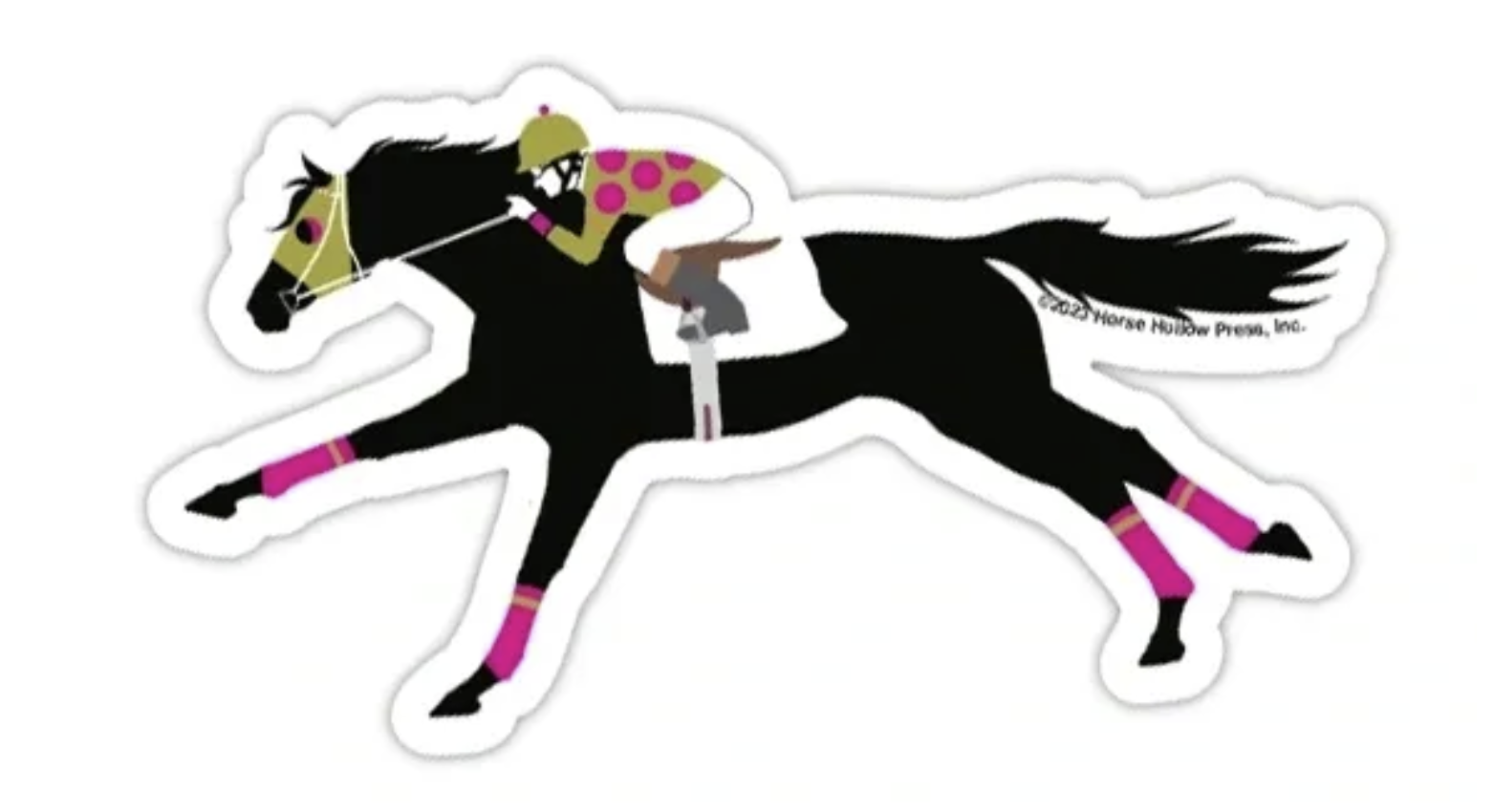 3-Inch Die-Cut Race Horse Sticker