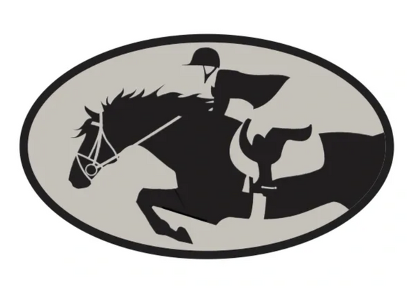 Grand Prix Showjumper Oval Bumper Sticker