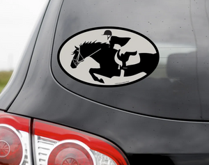 Grand Prix Showjumper Oval Bumper Sticker