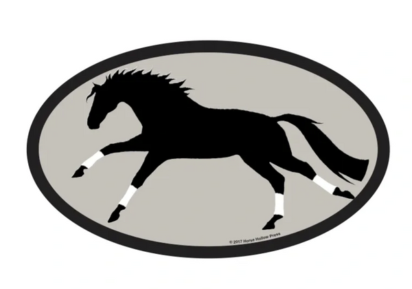 Galloping Oval Bumper Sticker