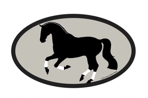 Dressage Oval Bumper Sticker