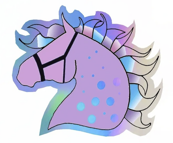 Holographic I Love Horses Sticker Sheet