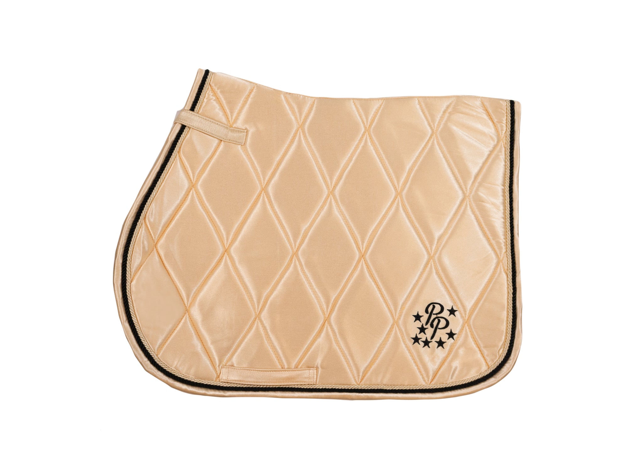 Champagne Satin Saddle Pads - Jump, GP, and Dressage cuts