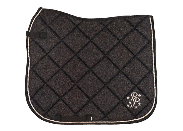 Black Glitter Dressage Saddle Pad